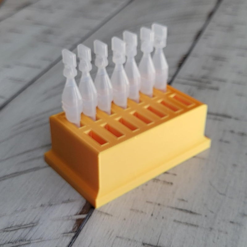Znet3D Eye Drop Vials Holder & Storage - Single-Use Disposable Eye Drop Vials - Holds 14 Single Use Disposable Vials - (Silk Gold) - Image 4
